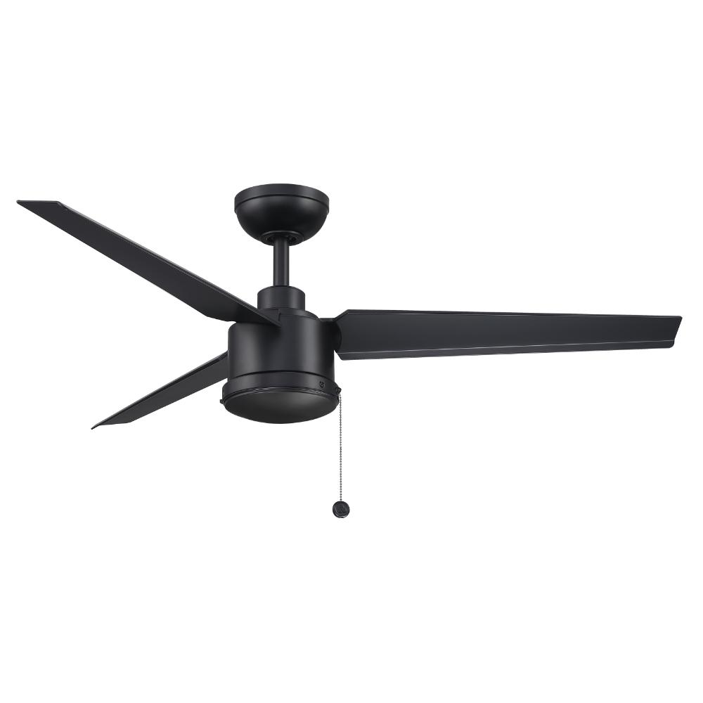 Fanimation FPD7617BLW PC/DC 52 inch Indoor/Outdoor Ceiling Fan with Black Blades - Black