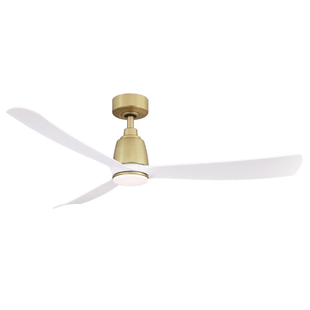 Fanimation FPD8534BS Kute - 52 inch - Brushed Satin Brass with Matte White Blades