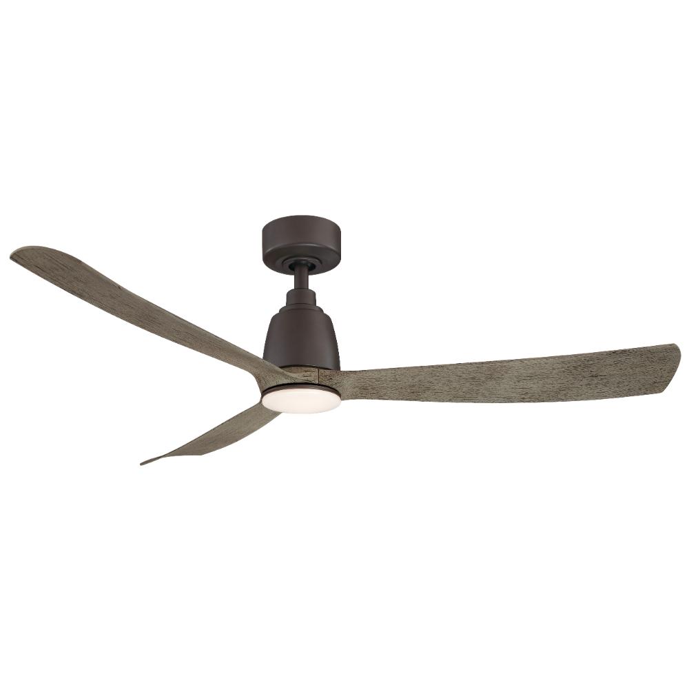 Fanimation FPD8534GR Kute - 52 inch - Matte Greige with Weathered Wood Blades