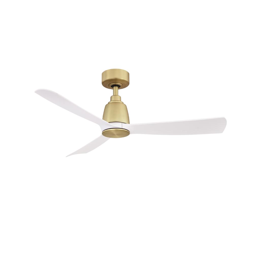 Fanimation FPD8547BS Kute - 44 inch - Brushed Satin Brass with Matte White Blades