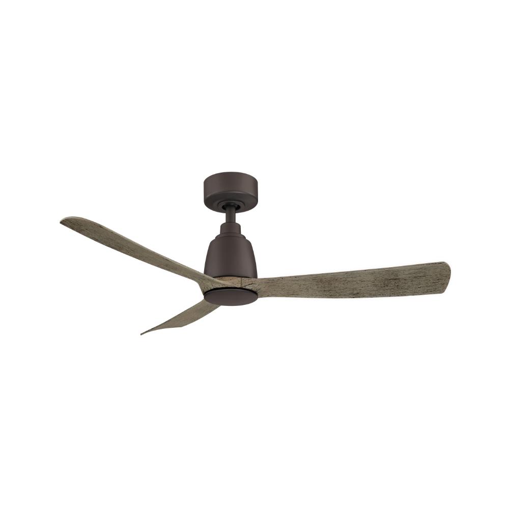 Fanimation FPD8547GR Kute - 44 inch - Matte Greige with Weathered Wood Blades