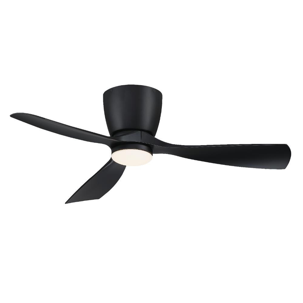 Fanimation FPS7681BL Klinch 44 inch Indoor/Outdoor Ceiling Fan with LED Light Kit - Black