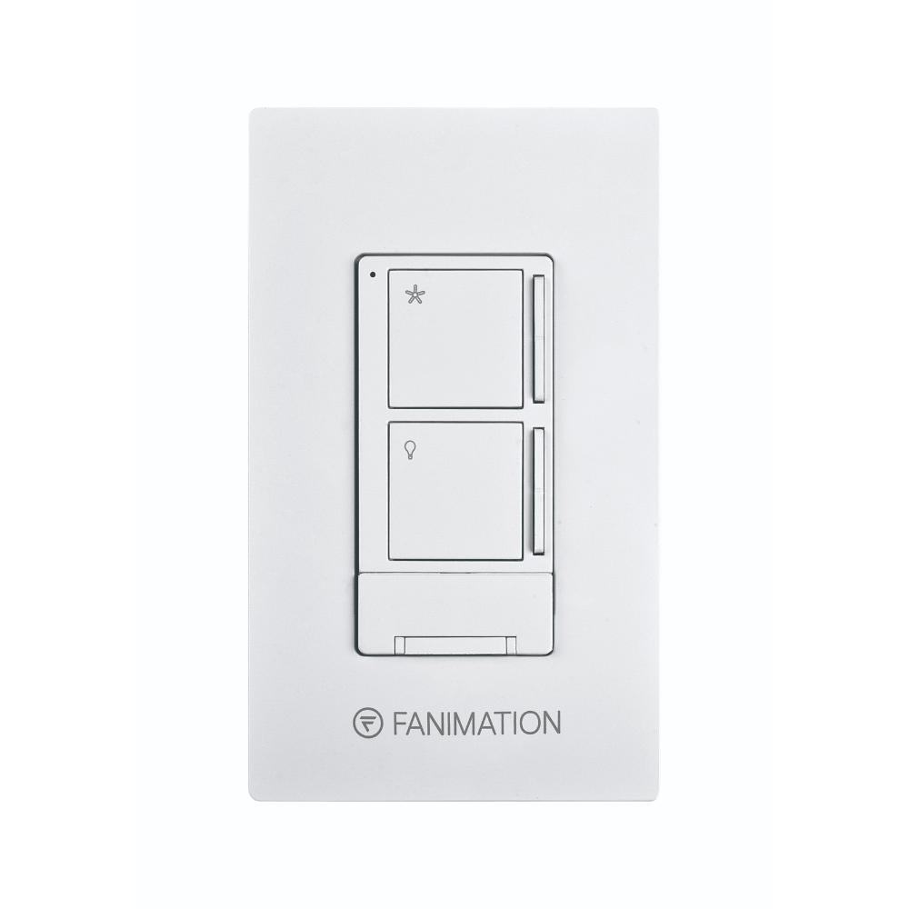 Fanimation WR501WH Wall Control with Receiver - 3 Fan Speeds & Light - White