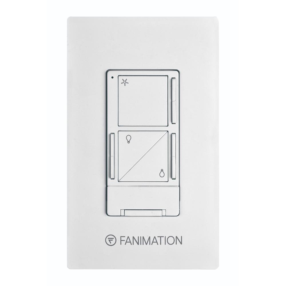 Fanimation WR502WH Wall Control with Receiver - 3 Fan Speeds & Up/Down Light - White