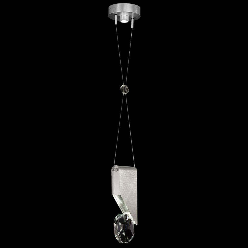 Fine Art Handcrafted Lighting 100001-1 Aria 7.25"W Round Pendant in Brushed Silver