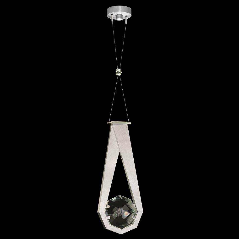 Fine Art Handcrafted Lighting 100002-1 Aria 10.25"W Round Pendant in Brushed Silver