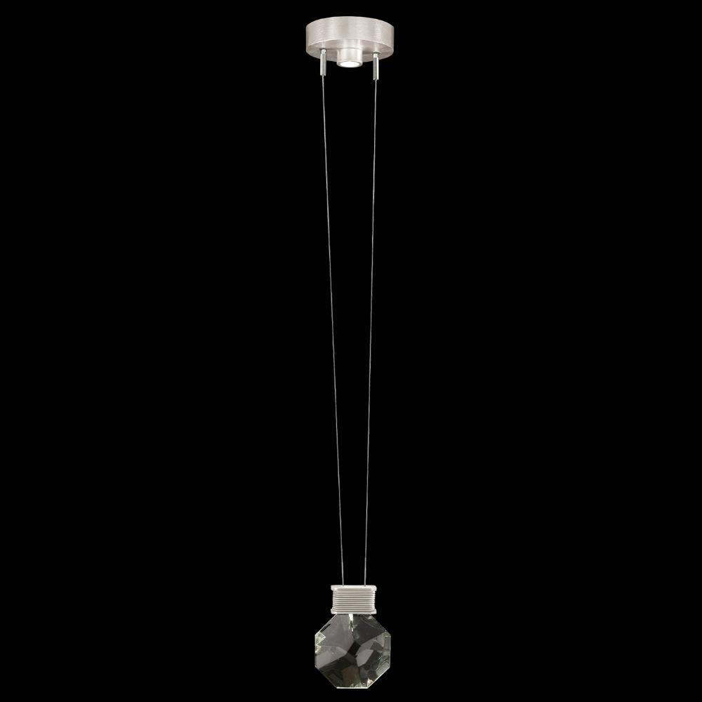 Fine Art Handcrafted Lighting 100004-1 Aria 6"W Round Pendant in Brushed Silver