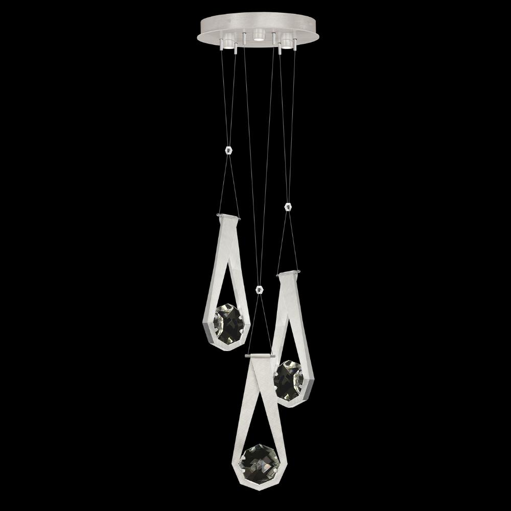 Fine Art Handcrafted Lighting 100005-1-222 Aria 16"W Round Pendant in Brushed Silver