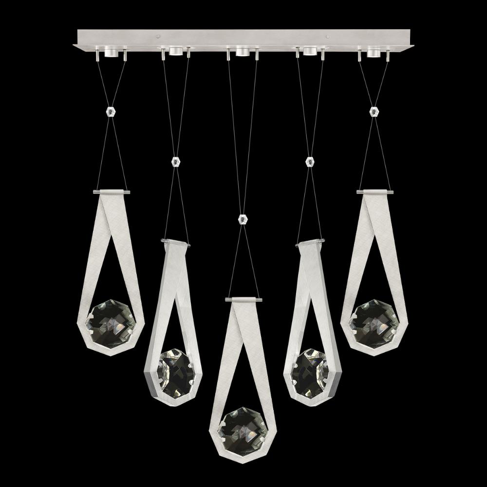 Fine Art Handcrafted Lighting 100006-1-22222 Aria 43"W Round Pendant in Brushed Silver