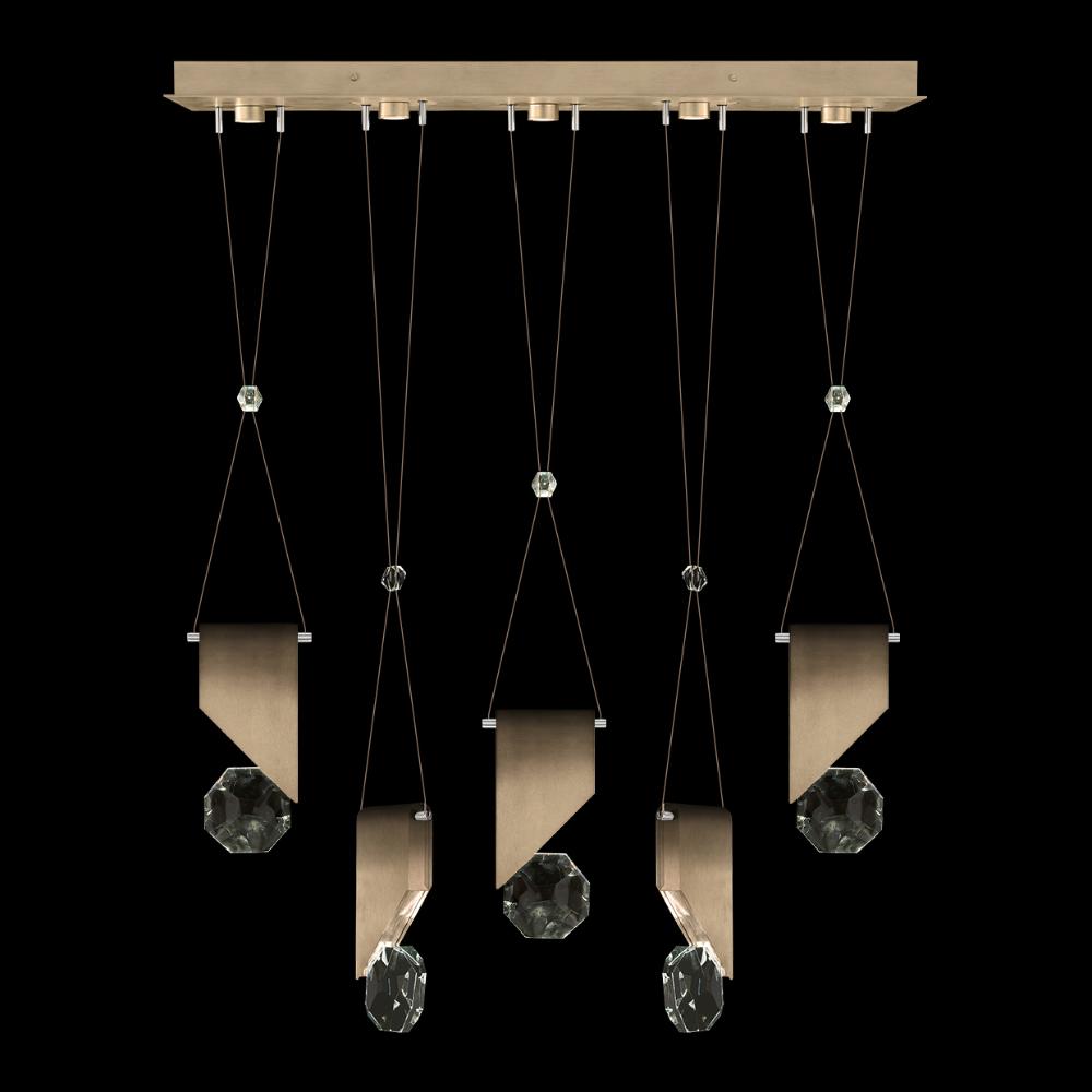 Fine Art Handcrafted Lighting 100006-3-11111 Aria 43"W Linear Pendant in Soft Ombre Bronze