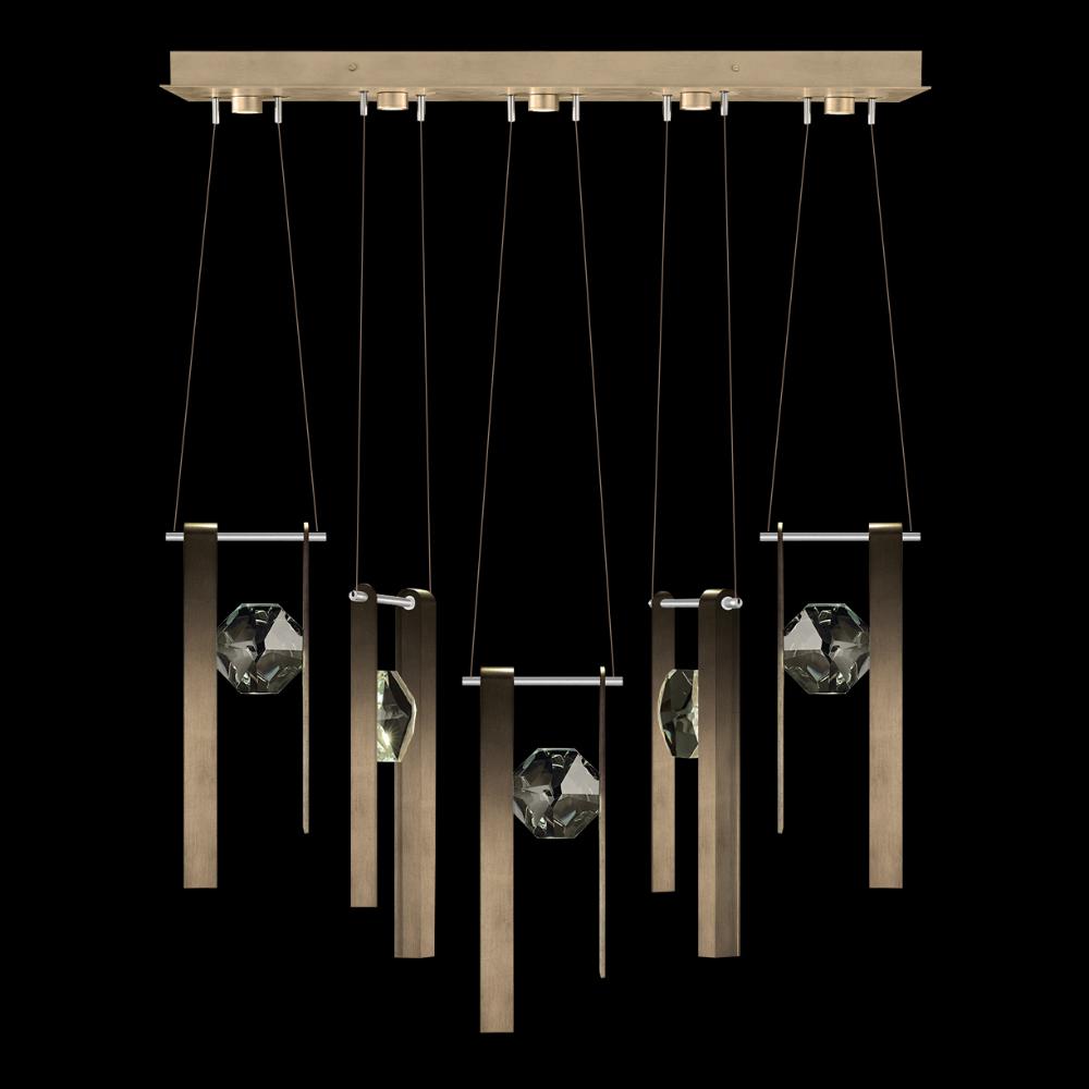 Fine Art Handcrafted Lighting 100006-3-33333 Aria 43"W Linear Pendant in Soft Ombre Bronze