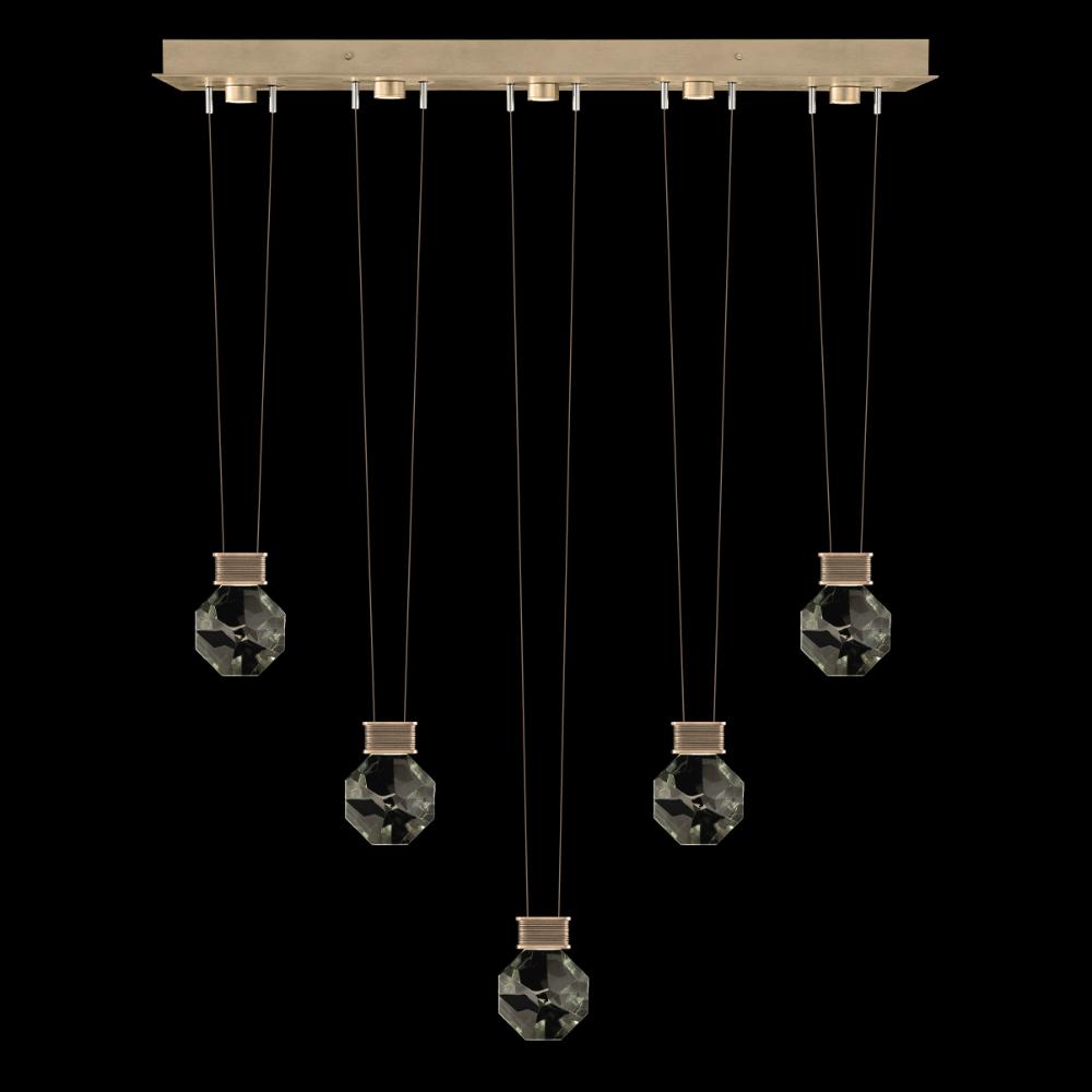 Fine Art Handcrafted Lighting 100006-3-44444 Aria 43"W Linear Pendant in Soft Ombre Bronze