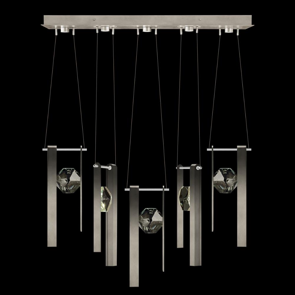 Fine Art Handcrafted Lighting 100006-4-33333 Aria 43"W Linear Pendant in Soft Ombre Silver