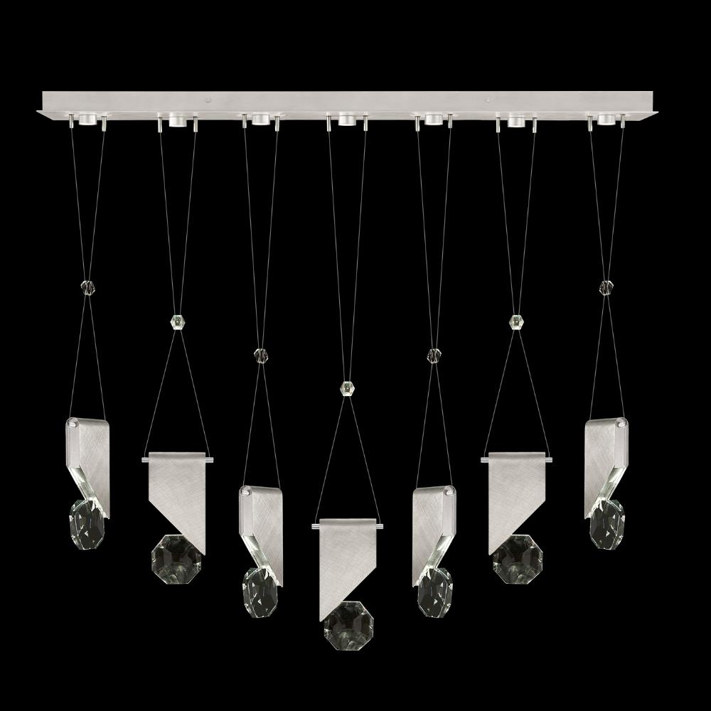 Fine Art Handcrafted Lighting 100007-1-1111111 Aria 60"W Linear Pendant in Brushed Silver