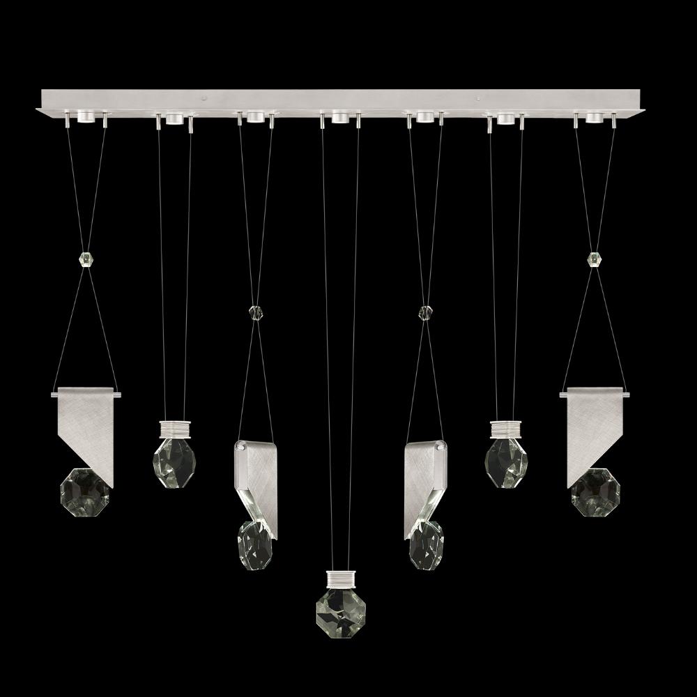 Fine Art Handcrafted Lighting 100007-1-1111444 Aria 60"W Linear Pendant in Brushed Silver