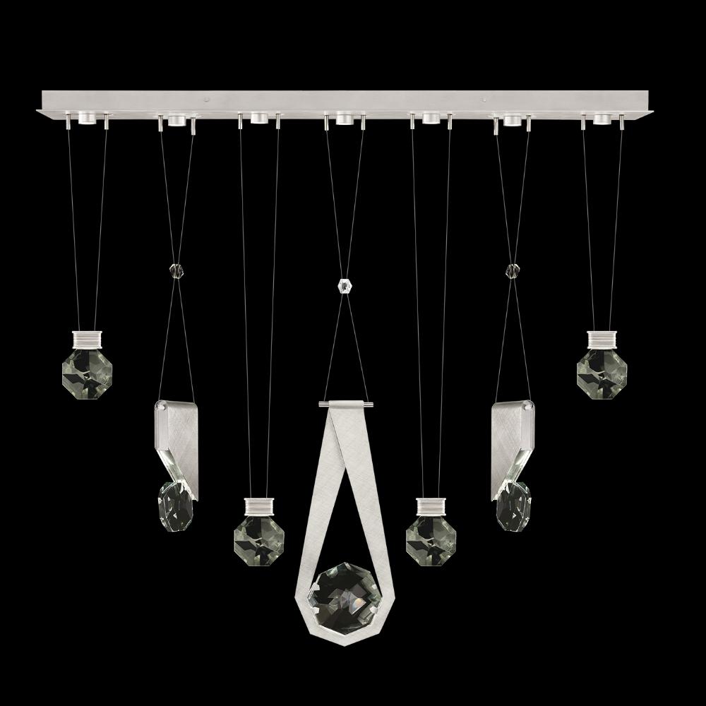 Fine Art Handcrafted Lighting 100007-1-1124444 Aria 60"W Linear Pendant in Brushed Silver