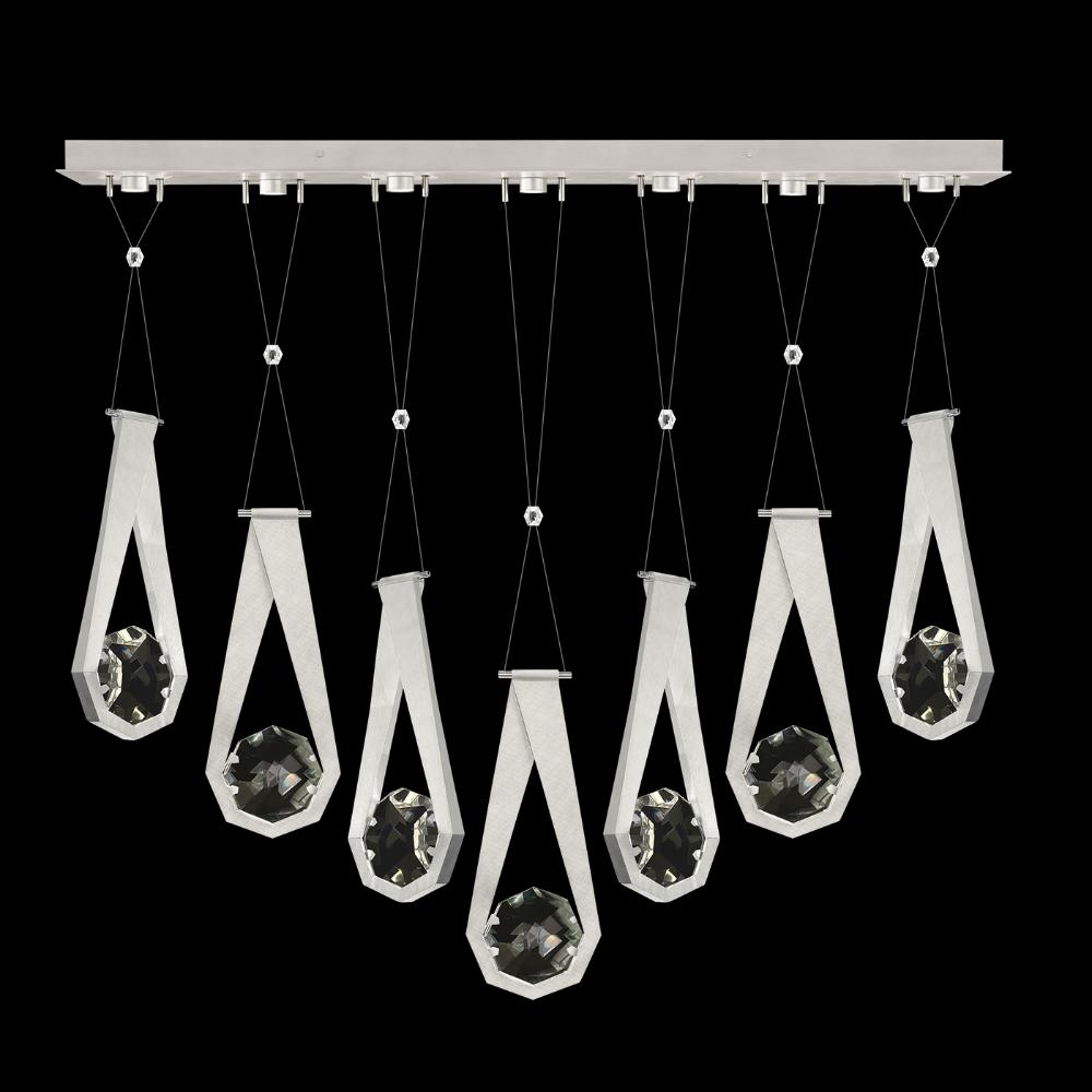Fine Art Handcrafted Lighting 100007-1-2222222 Aria 60"W Linear Pendant in Brushed Silver