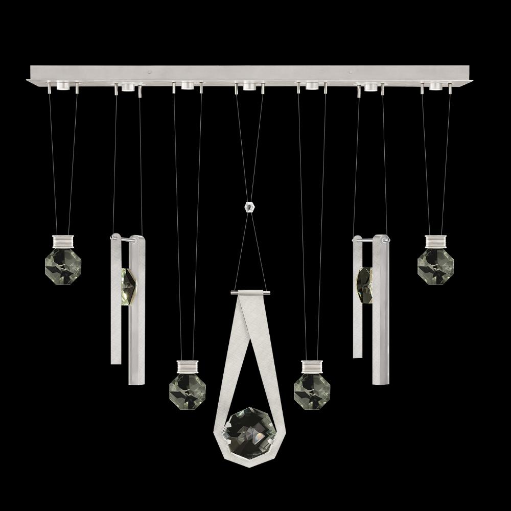 Fine Art Handcrafted Lighting 100007-1-2334444 Aria 60"W Linear Pendant in Brushed Silver