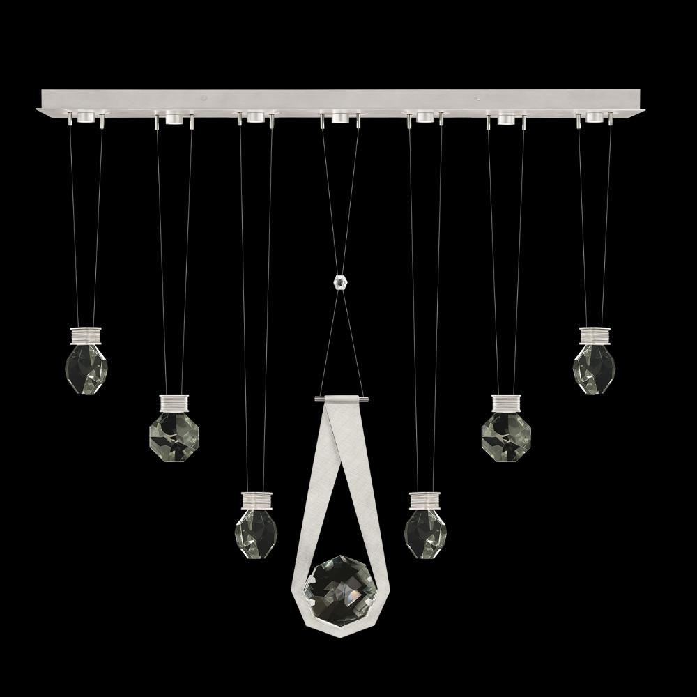 Fine Art Handcrafted Lighting 100007-1-2444444 Aria 60"W Linear Pendant in Brushed Silver
