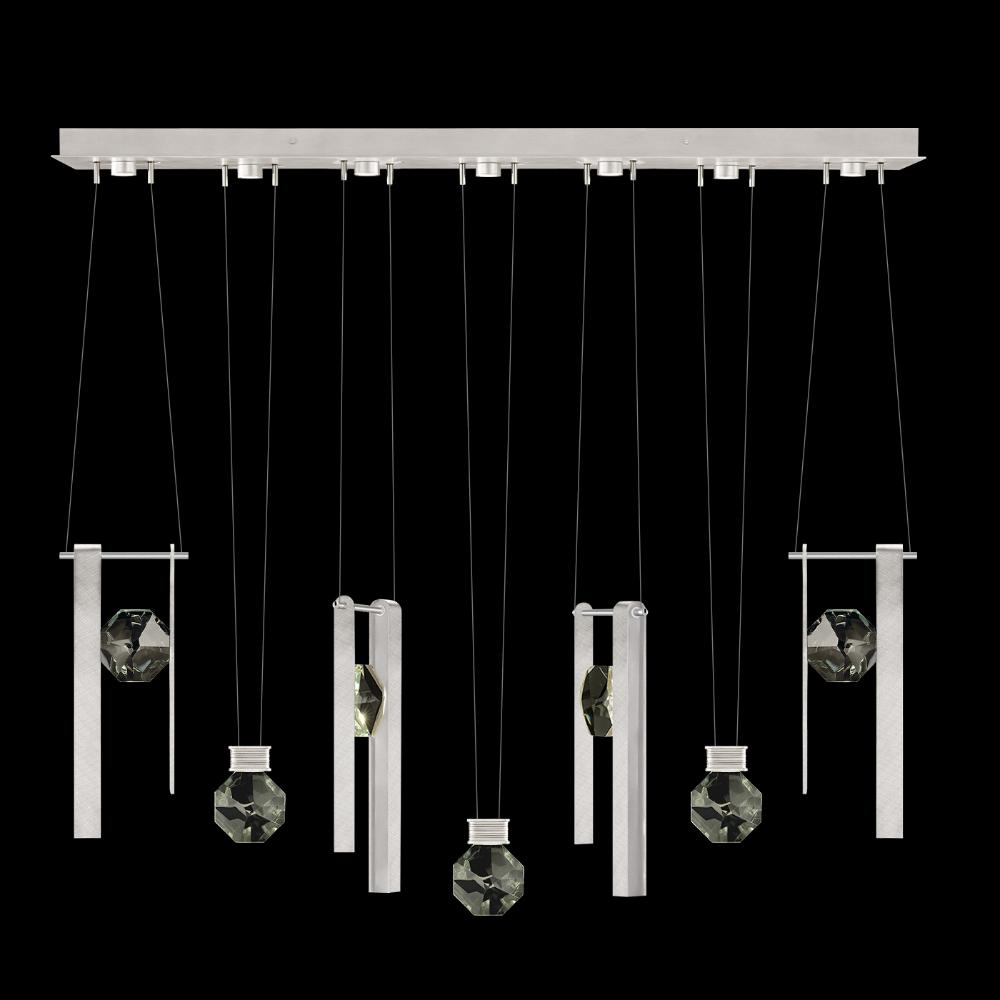 Fine Art Handcrafted Lighting 100007-1-3333444 Aria 60"W Linear Pendant in Brushed Silver