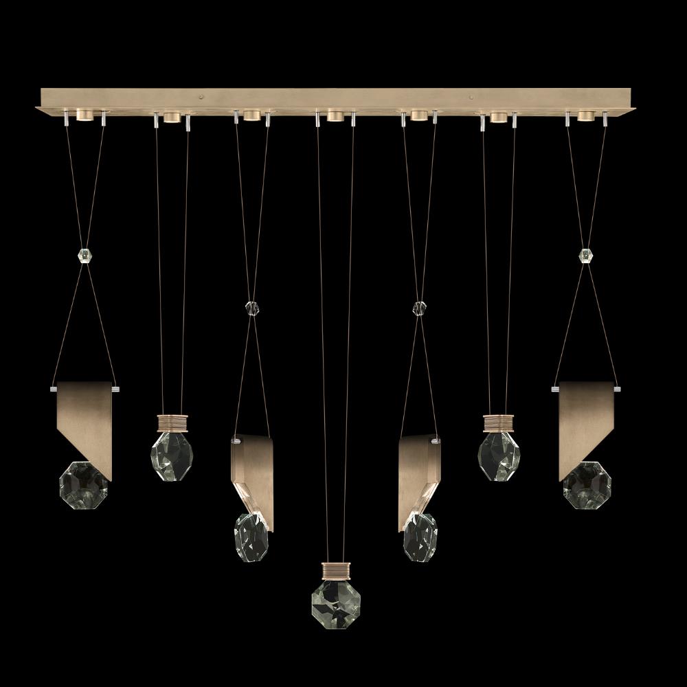 Fine Art Handcrafted Lighting 100007-3-1111444 Aria 60"W Linear Pendant in Soft Ombre Bronze