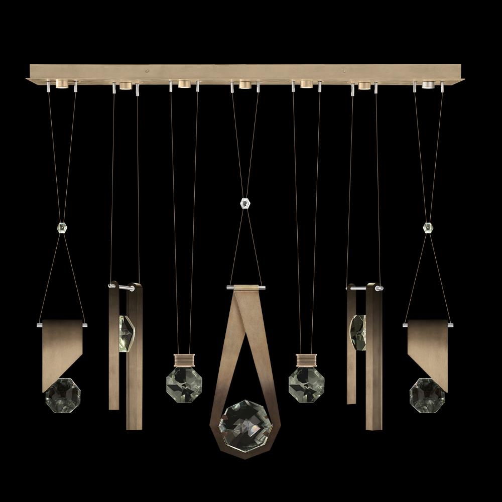 Fine Art Handcrafted Lighting 100007-3-1123344 Aria 60"W Linear Pendant in Soft Ombre Bronze