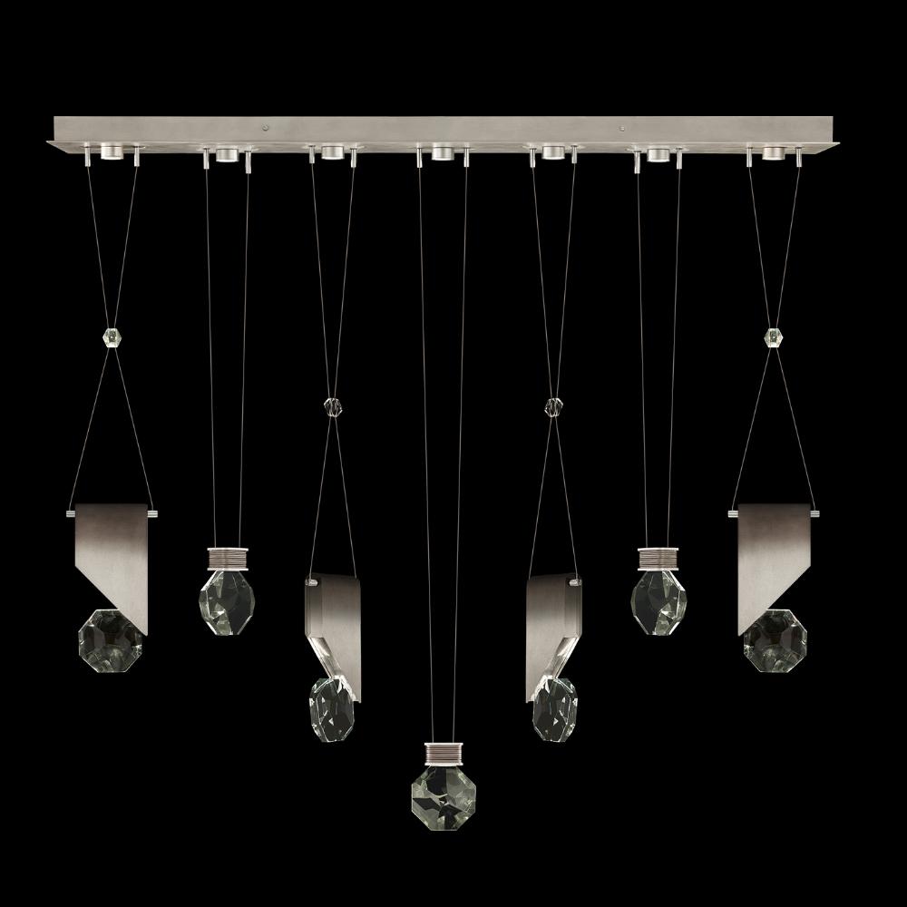 Fine Art Handcrafted Lighting 100007-4-1111444 Aria 60"W Linear Pendant in Soft Ombre Silver