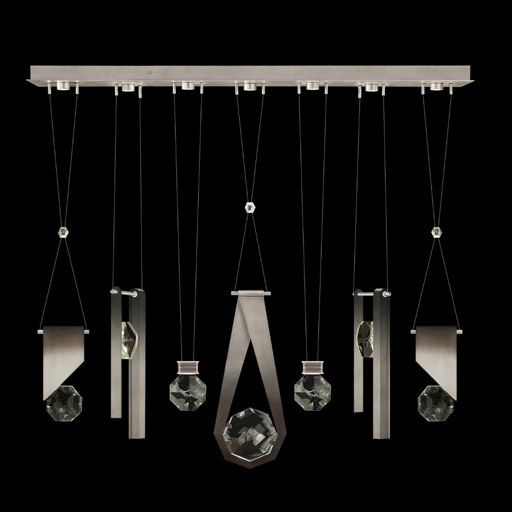 Fine Art Handcrafted Lighting 100007-4-1123344 Aria 60"W Linear Pendant in Soft SilverOmbre