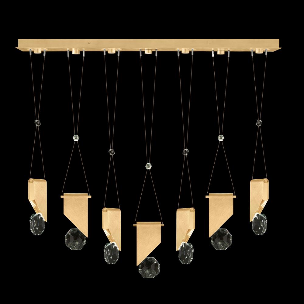 Fine Art Handcrafted Lighting 100007-5-1111111 Aria 60"W Linear Pendant in Brushed Gold