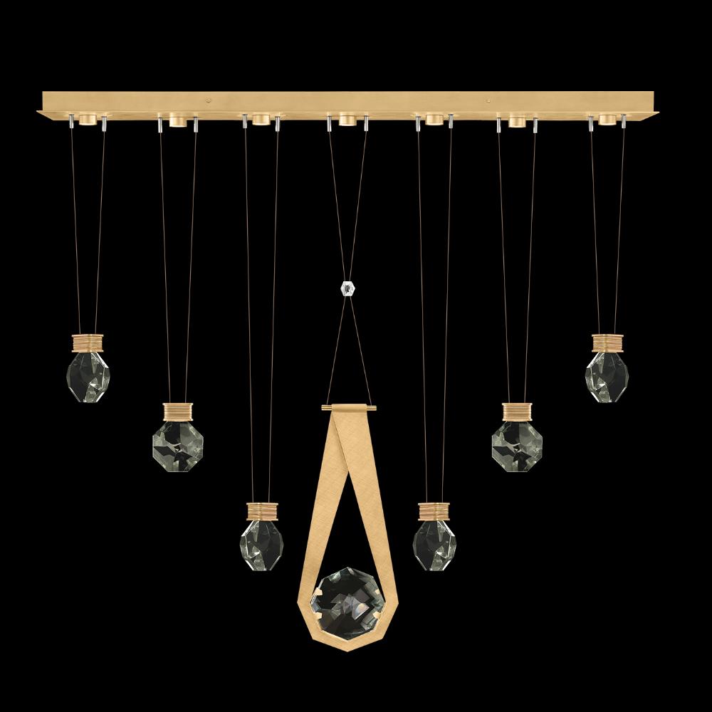 Fine Art Handcrafted Lighting 100007-5-2444444 Aria 60"W Linear Pendant in Brushed Gold