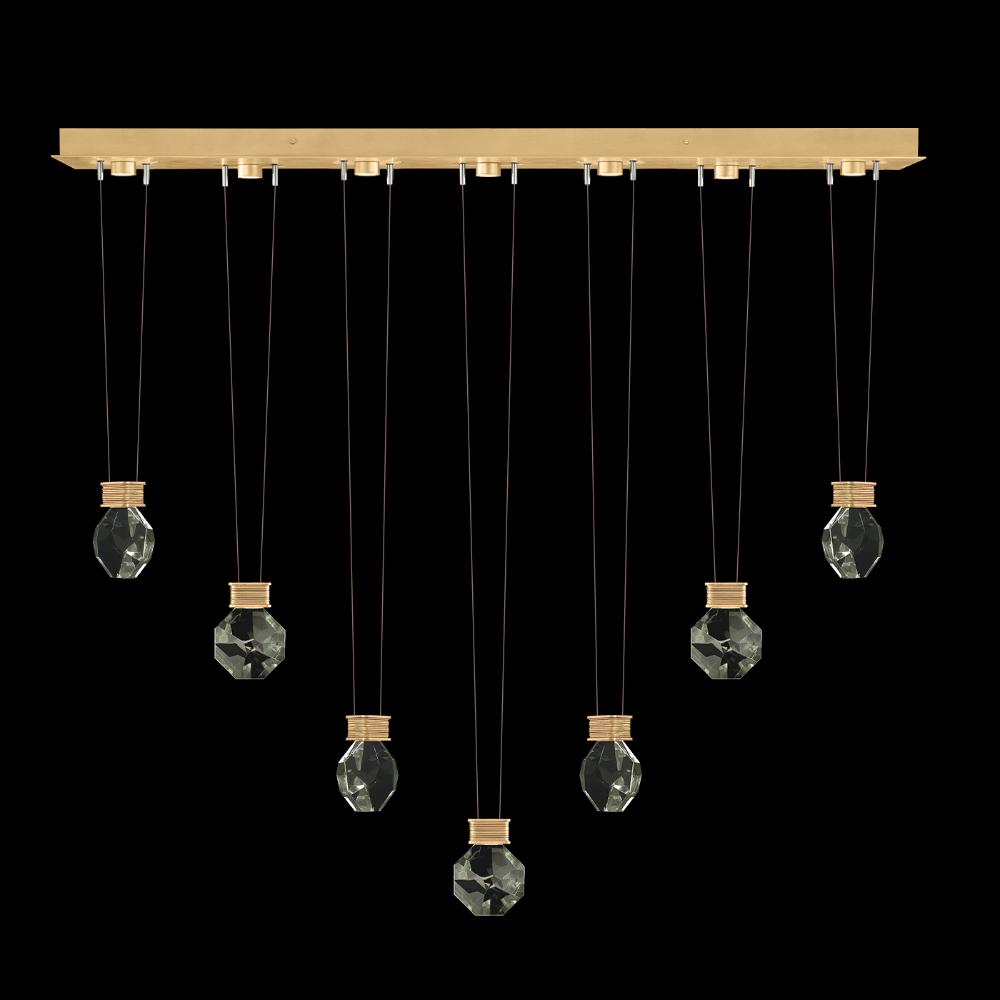 Fine Art Handcrafted Lighting 100007-5-4444444 Aria 60"W Linear Pendant in Brushed Gold