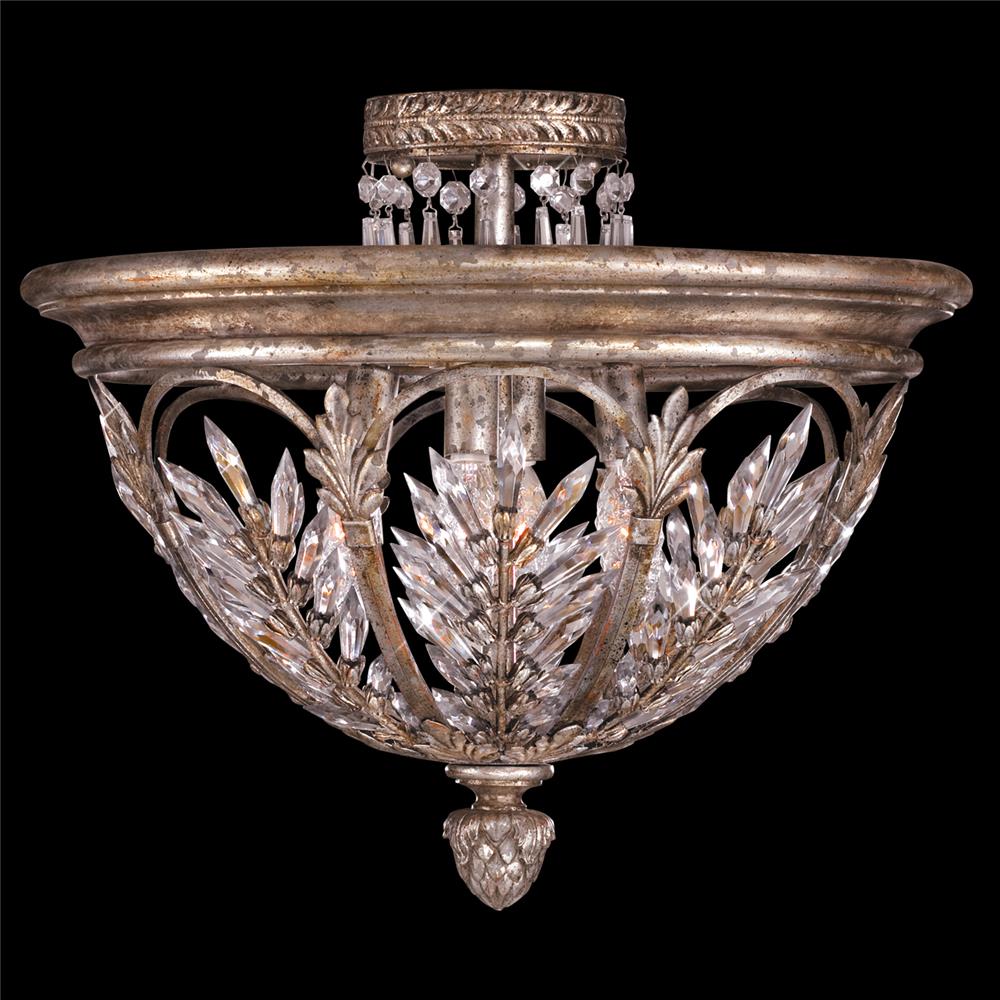 Fine Art Lamps 300440ST Winter Palace 18" Round Semi-Flush Mount in Silver