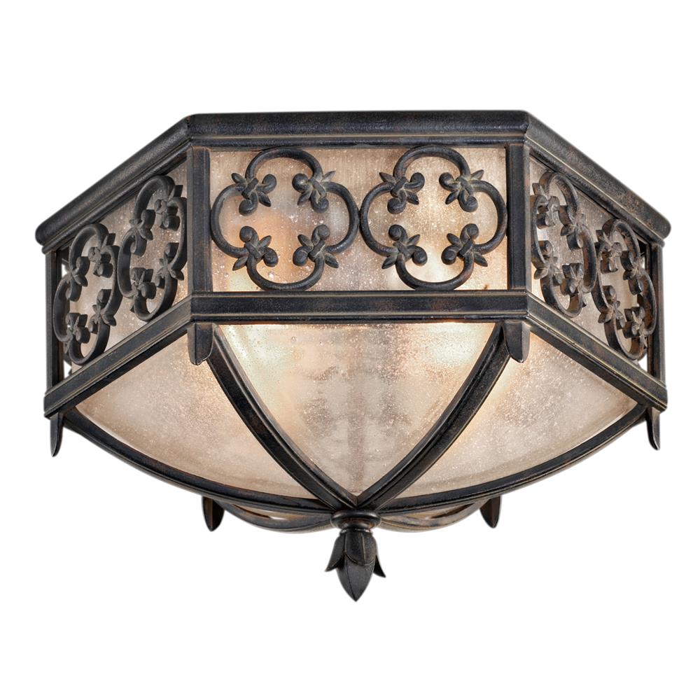 Fine Art Lamps 324882ST Costa del Sol 16" Outdoor Flush Mount in Wrought Iron