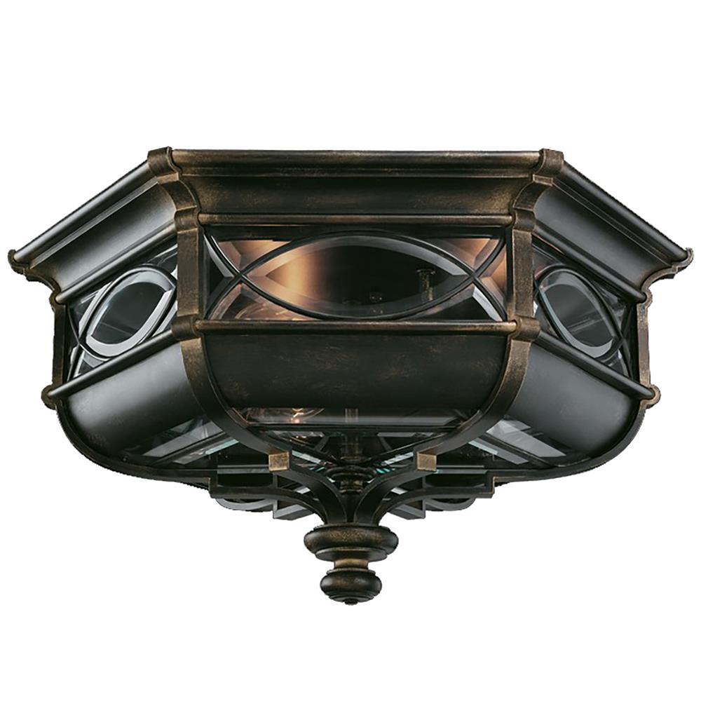 Fine Art Lamps 611682ST Warwickshire 21" Outdoor Flush Mount in Black