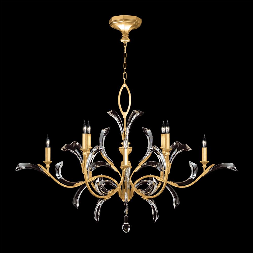 Fine Art Lamps 701240-SF3 Beveled Arcs 57" Round Chandelier in Gold Leaf
