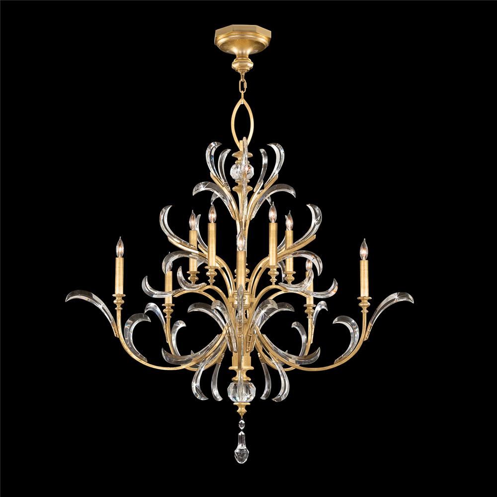 Fine Art Lamps 701340-SF3 Beveled Arcs 56" Round Chandelier in Gold Leaf