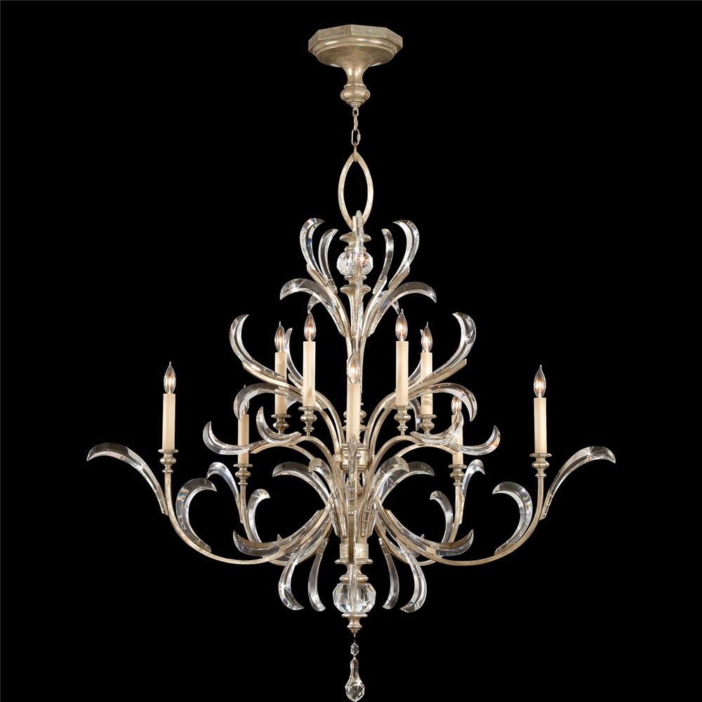 Fine Art Lamps 701340ST Beveled Arcs 56" Round Chandelier in Silver
