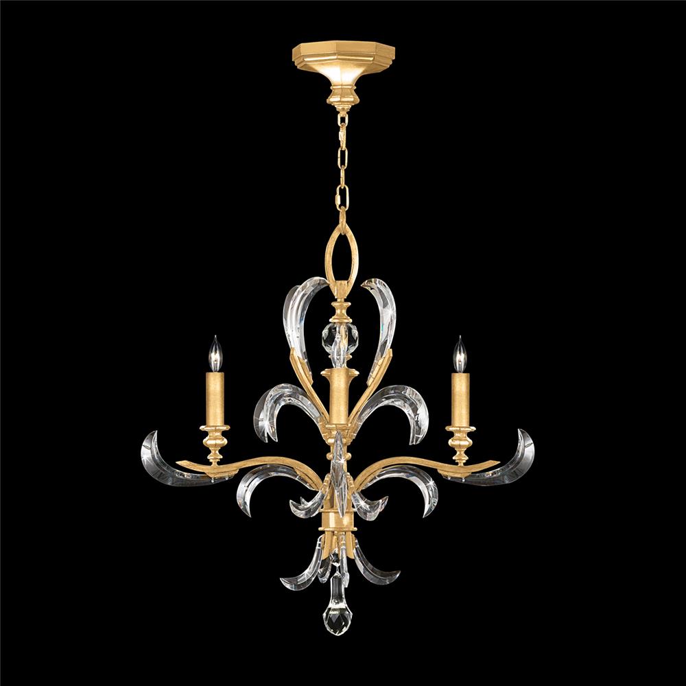 Fine Art Lamps 701540-SF3 Beveled Arcs 28" Round Chandelier in Gold Leaf