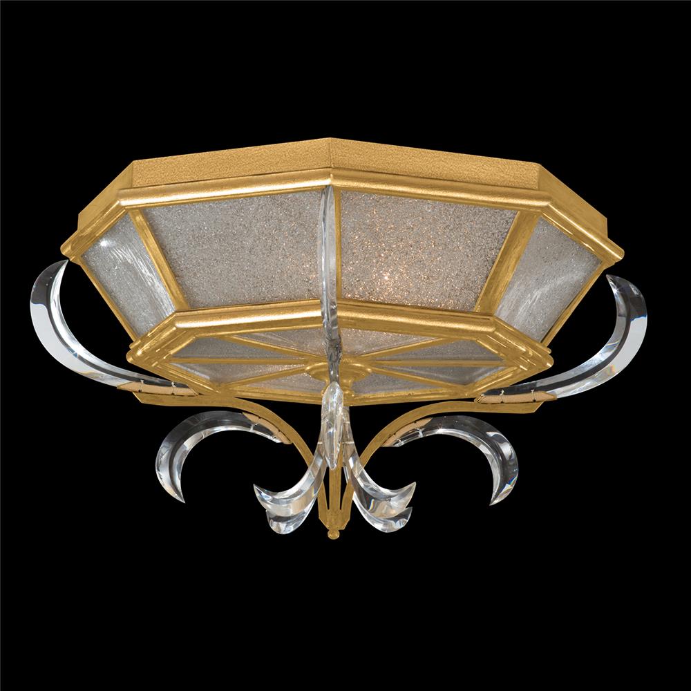 Fine Art Lamps 704240-SF3 Beveled Arcs 26" Round Flush Mount in Gold Leaf