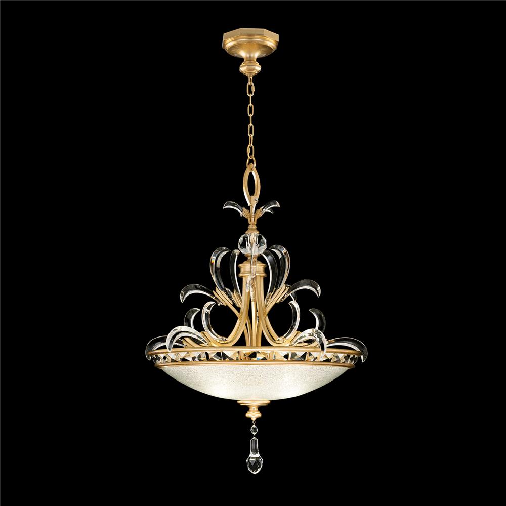 Fine Art Lamps 704540-SF3 Beveled Arcs 32" Round Pendant in Gold Leaf