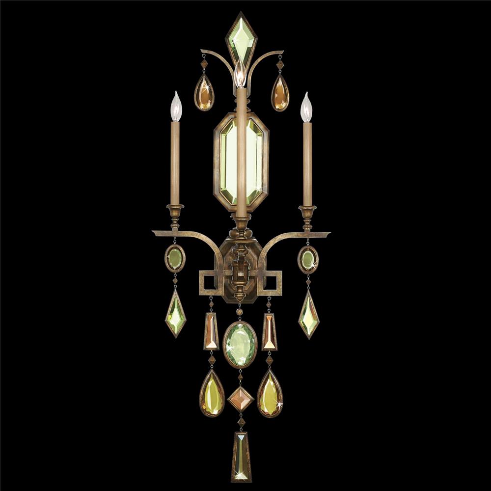Fine Art Lamps 710450-1ST Encased Gems 49" Sconce in Bronze with Multi-colored Gems