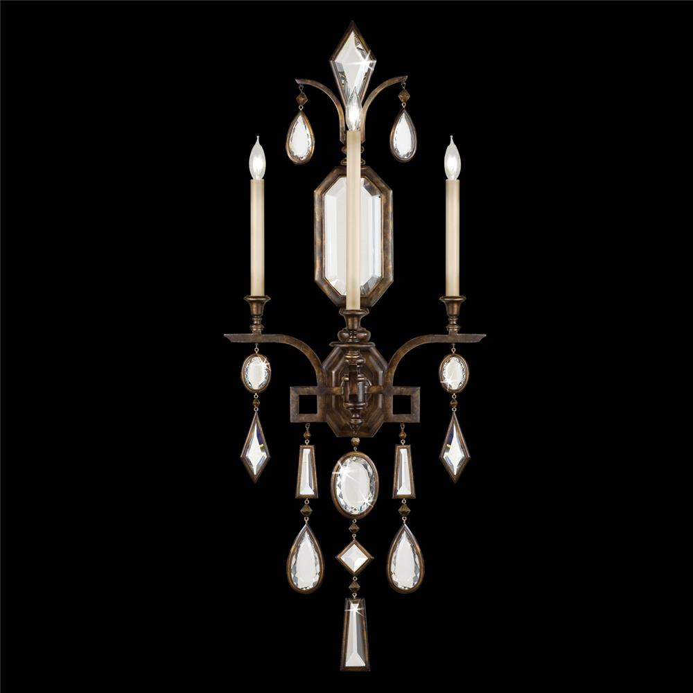 Fine Art Lamps 710450-3ST Encased Gems 49" Sconce in Bronze with Clear Crystal Gems