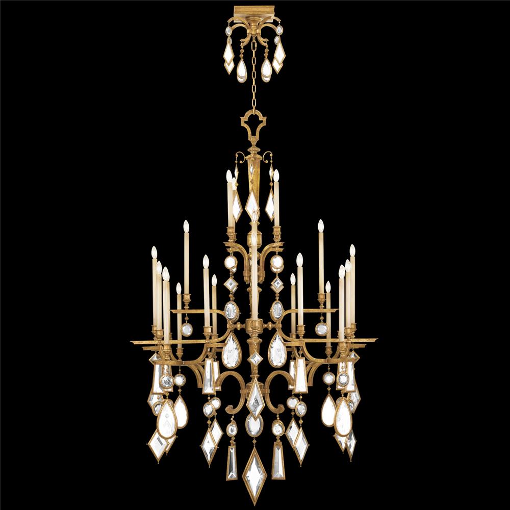 Fine Art Lamps 714640-3ST Encased Gems 53" Round Chandelier in Gold with Clear Crystal Gems