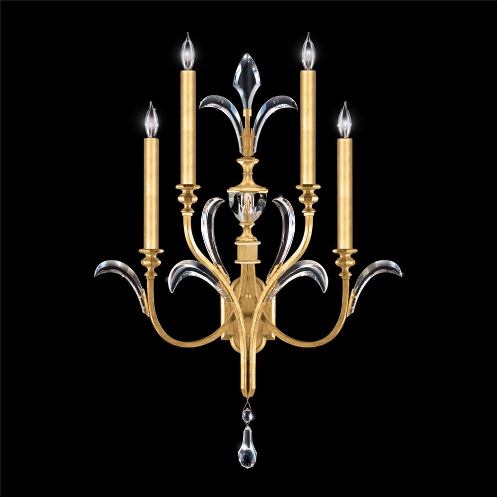 Fine Art Lamps 738650-SF3 Beveled Arcs 36" Sconce in Gold Leaf