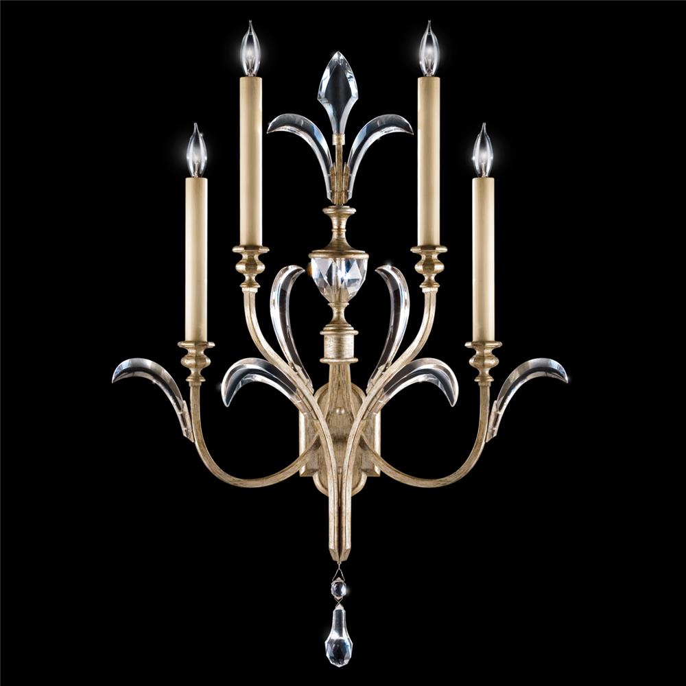 Fine Art Lamps 738650ST Beveled Arcs 36" Sconce in Silver