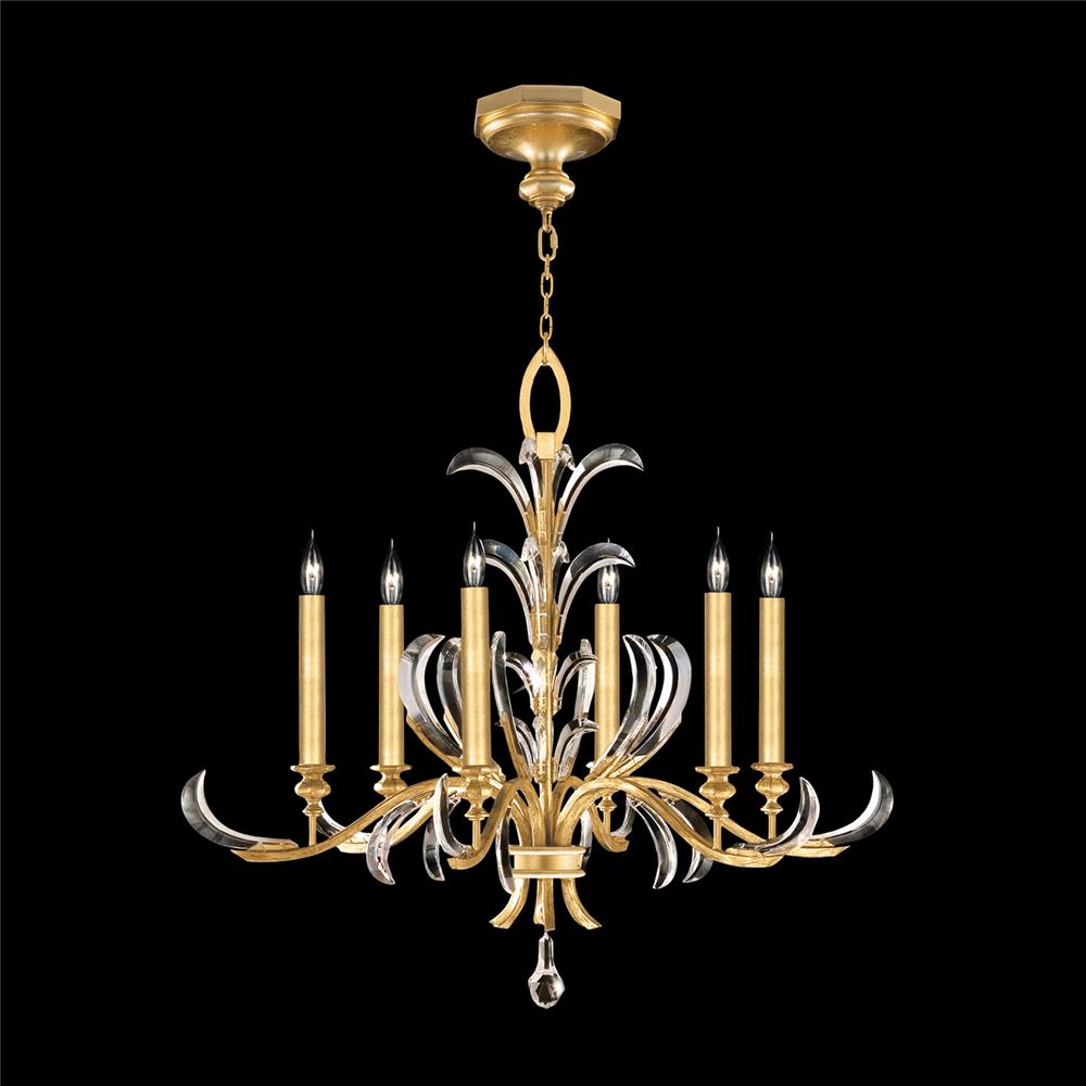Fine Art Lamps 739140-SF3 Beveled Arcs 37" Round Chandelier in Gold Leaf