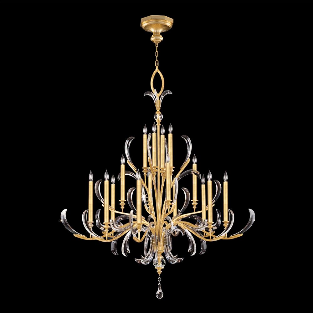 Fine Art Lamps 739640-SF3 Beveled Arcs 58" Round Chandelier in Gold Leaf