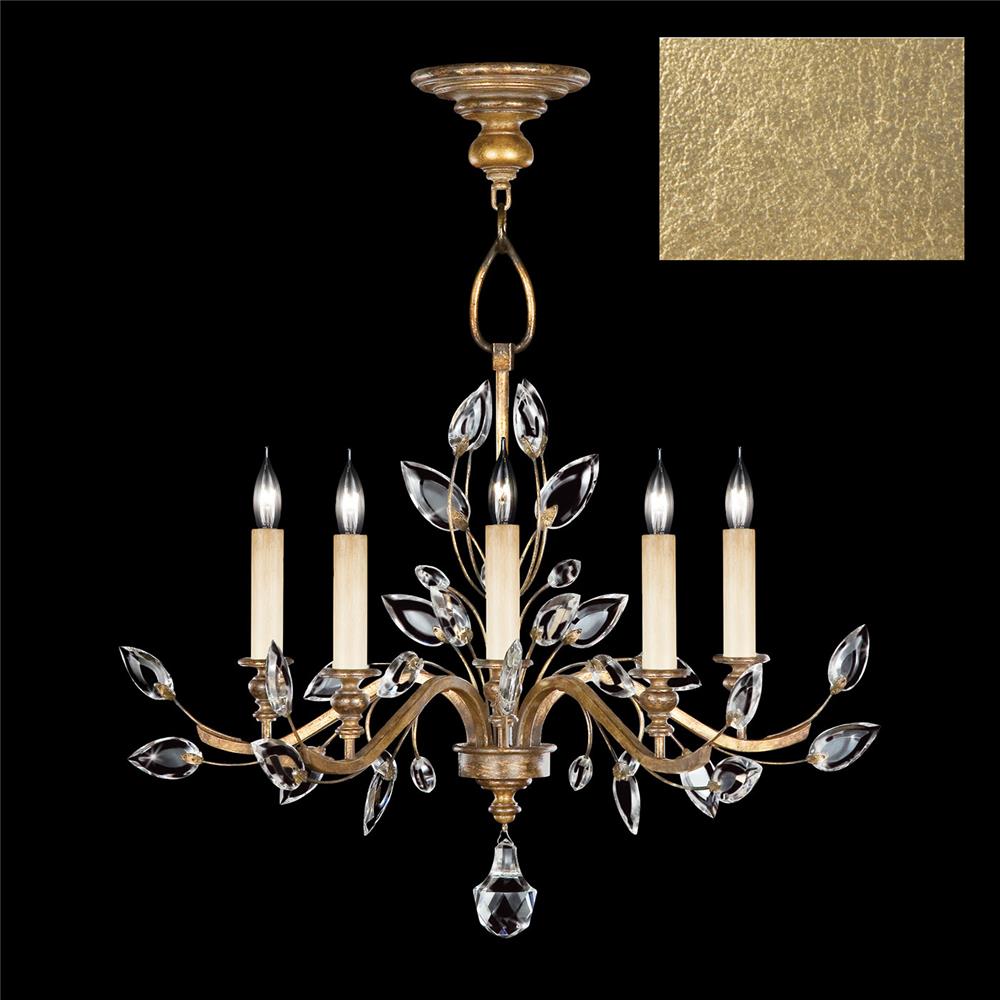 Fine Art Lamps 753040-SF3 Crystal Laurel 32" Round Chandelier in Gold Leaf