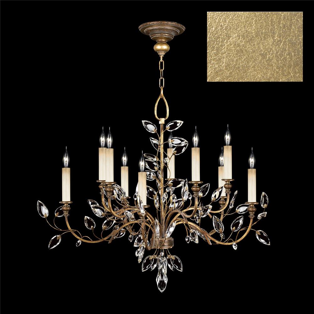 Fine Art Lamps 753140-SF3 Crystal Laurel 43" Round Chandelier in Gold Leaf