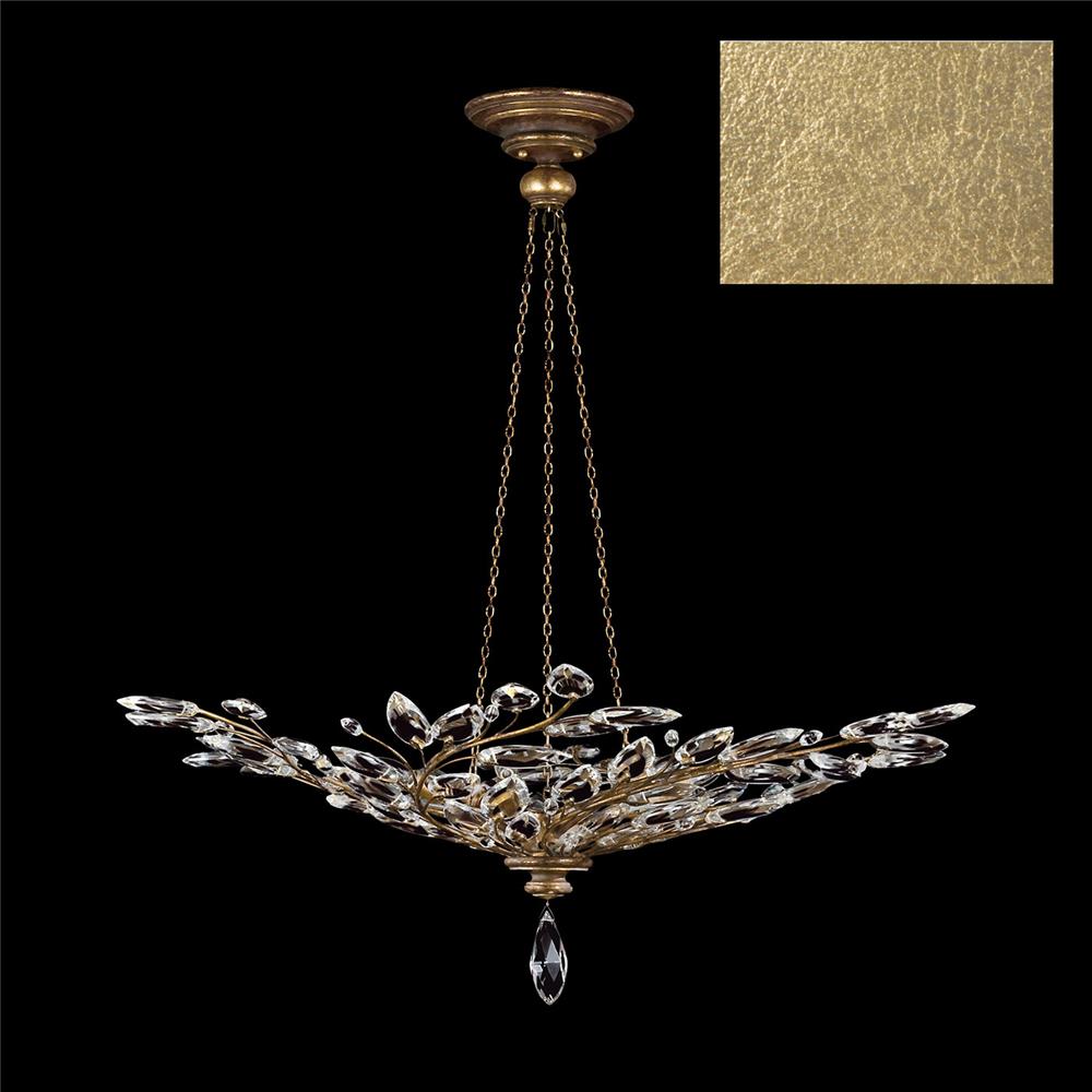 Fine Art Lamps 753740-SF3 Crystal Laurel 47" Round Pendant in Gold Leaf